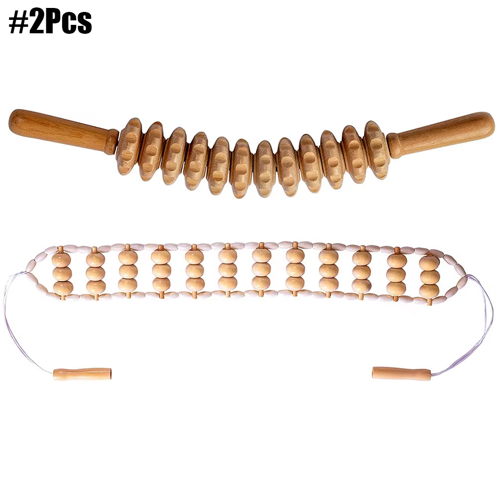 Body Wood Therapy Complete Kit Wooden Maderotherapy Kit for Reductive Massage Colombian Wood Therapy Tools for Body Contour Tool