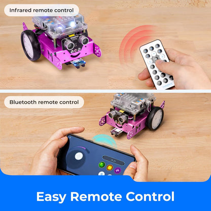 Mbot Robot Kit, STEM Projects for Kids Ages 8-12 Learn to Code with Scratch Arduino, Robot Kit for Kids, Computer Programming for Beginners Gift for Boys and Girls 8 Pink