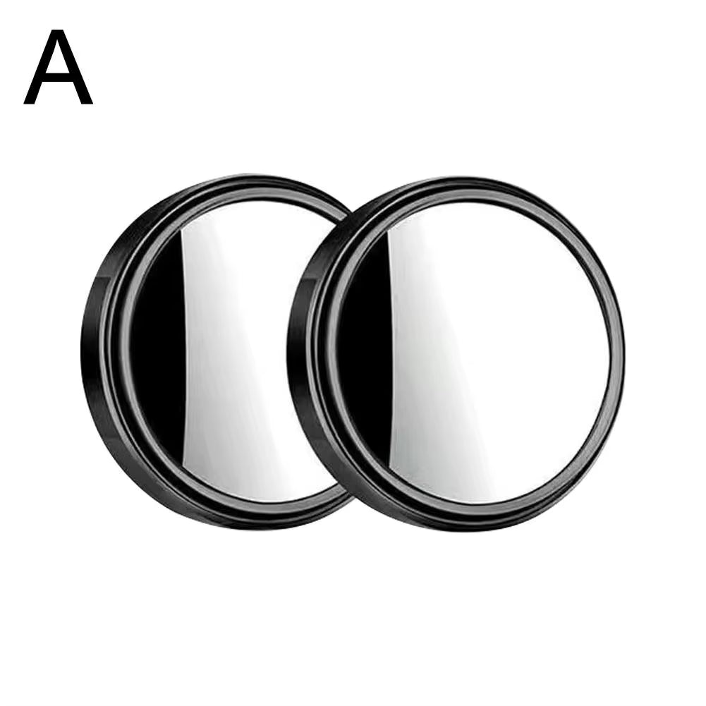 2 Pcs Car Rearview Sucker Mirrors 360 Degree Blind Spot Mirror Adjustable round Frame Convex Clear Rearview Auxiliary Car Mirror