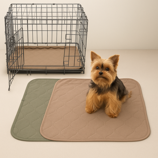 2Ct  Dog Crate Pads Mats Size 24X18” for Use with 24” Kennel and Crate | Washable Waterproof Dog Pee Pads