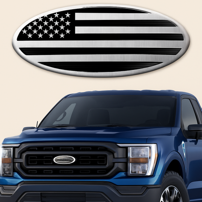 Tailgate Emblem for Ford F150 F250 F350 Silver American Flag