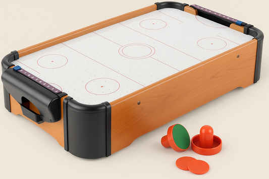 Air Hockey Table Mini Arcade Game - 22-Inch Tabletop Board Game for Girls and Boys, Battery-Operated, and Includes Puck and Paddles by Hey Play