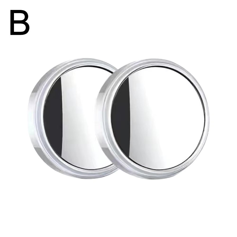 2 Pcs Car Rearview Sucker Mirrors 360 Degree Blind Spot Mirror Adjustable round Frame Convex Clear Rearview Auxiliary Car Mirror