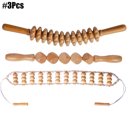 Body Wood Therapy Complete Kit Wooden Maderotherapy Kit for Reductive Massage Colombian Wood Therapy Tools for Body Contour Tool