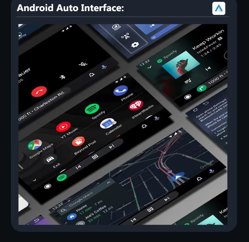 Portable Wireless Apple Carplay and Android Auto 7" IPS Touch Screen for Car