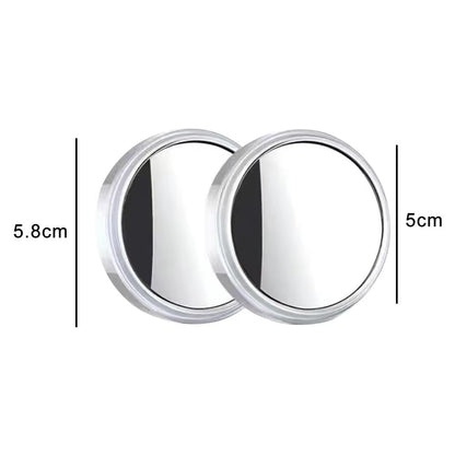 2 Pcs Car Rearview Sucker Mirrors 360 Degree Blind Spot Mirror Adjustable round Frame Convex Clear Rearview Auxiliary Car Mirror