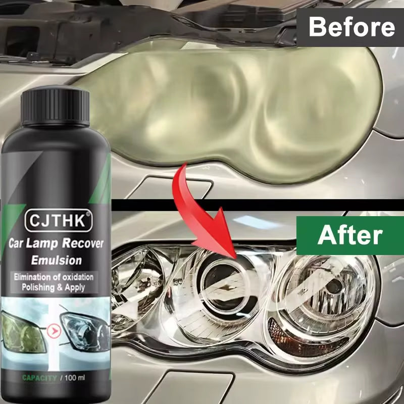 Car Headlight Restoration Polishing Kits Headlamp Scratch Remover Repair Cleaning Paste Remove Oxidation Headlight Polish Liquid