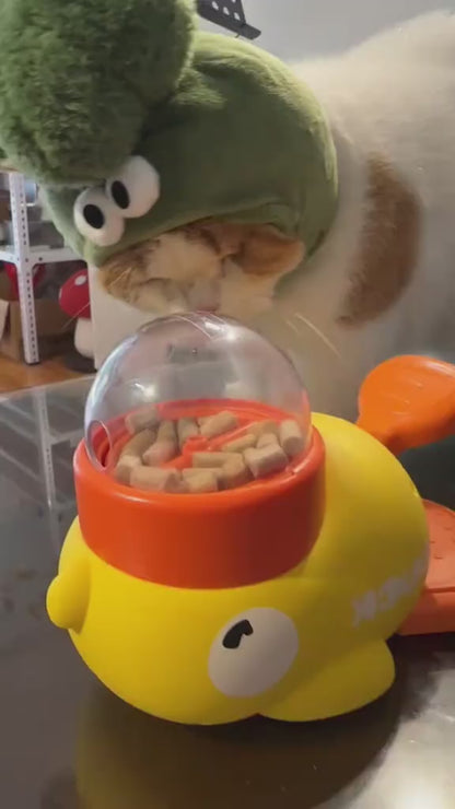 Dog Food Feeder Cartoon Duck Design Pet Snack Puzzle Feeder Anti-Slip Puppy Automatic Dog Cat Food Dispenser Toy