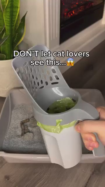 Cat Litter Shovel Scoop with Refill Bag for Pet Filter Clean Toilet Garbage Picker Cat Supplies Cat Litter Box Self Cleaning